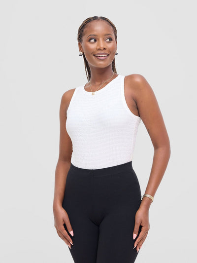 Vivo Isabi Bodysuit - White - Shopzetu