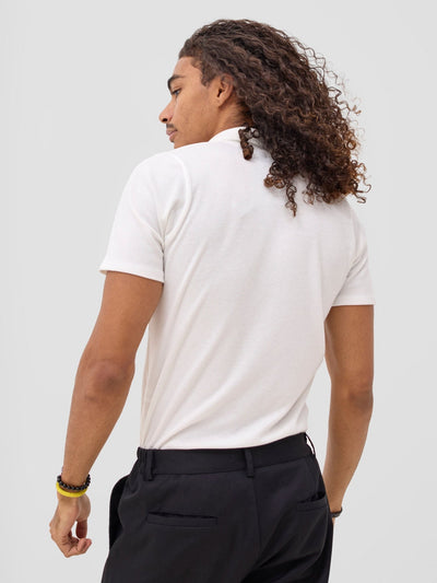 Zoya Sadira Men's Polo Shirt - White - Shopzetu
