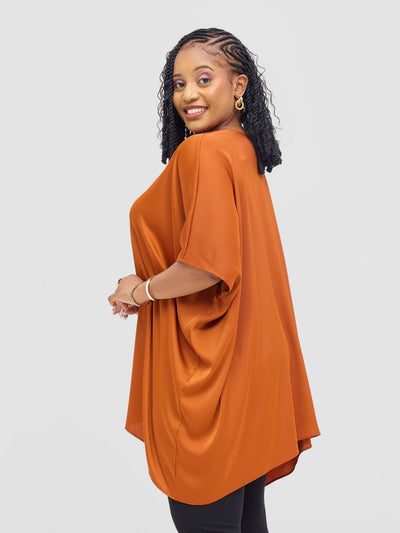 Vivo Tahisa Loose Top - Rust - Shopzetu