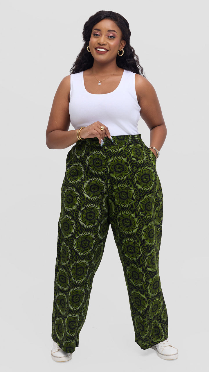 Vivo Kitenge Wide Leg Pants - Ashai Print