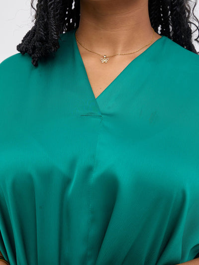 Vivo Tahisa Loose Top - Dark Green - Shopzetu