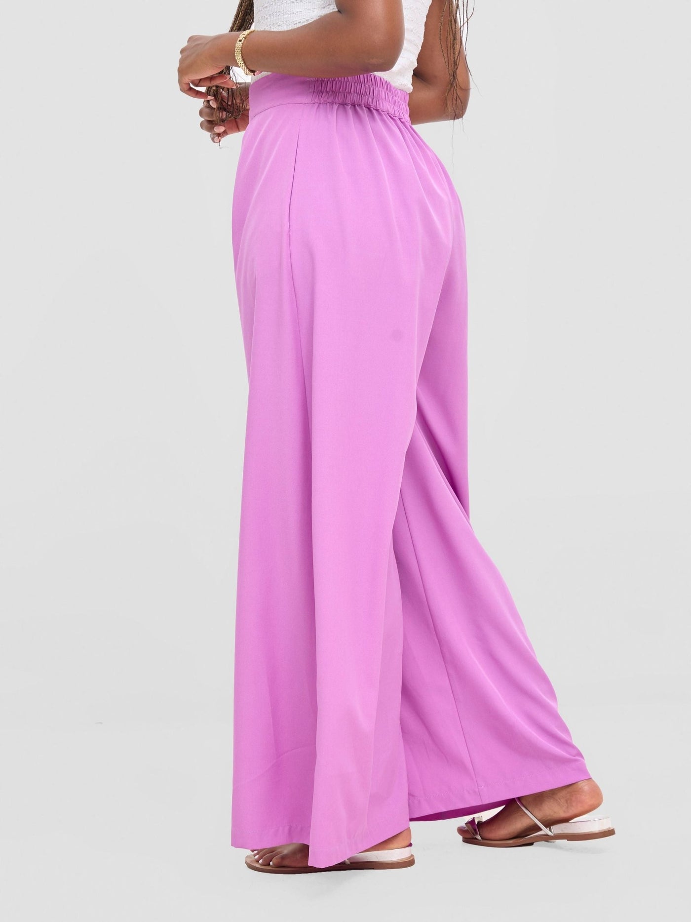 Vivo Basic Crepe Pants - Lilac - Shopzetu
