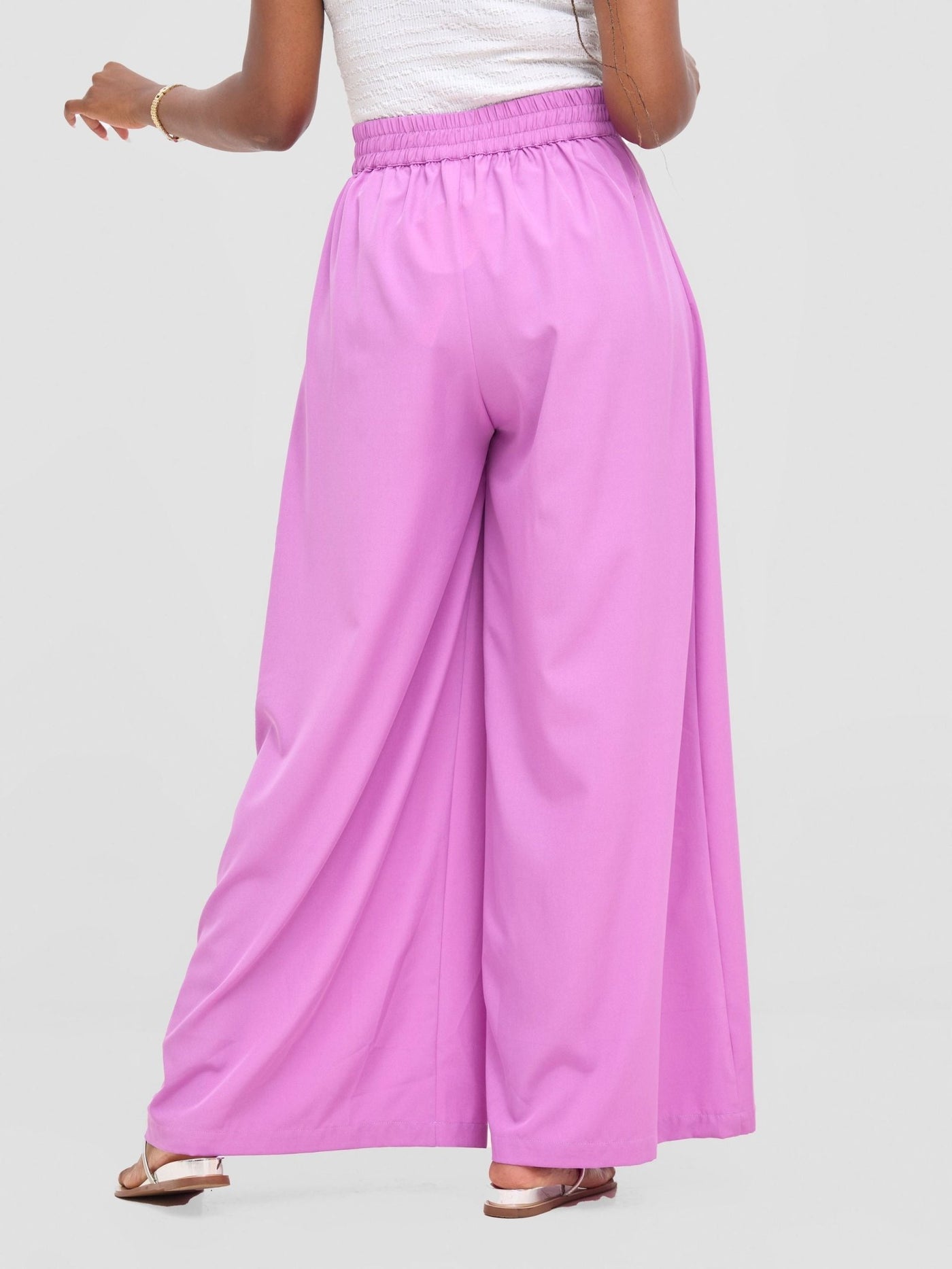 Vivo Basic Crepe Pants - Lilac - Shopzetu