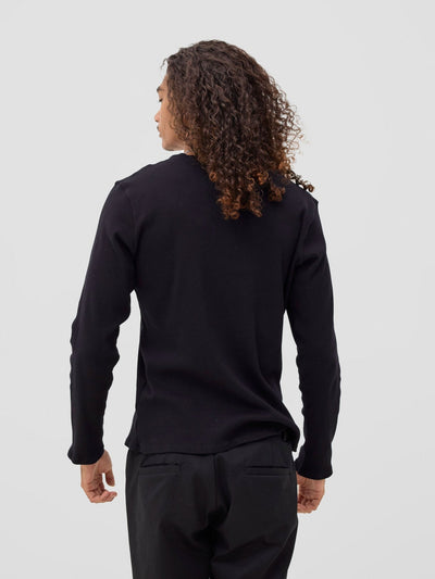 Zoya Yuni Men's Long Sleeve T-shirt - Black - Shopzetu