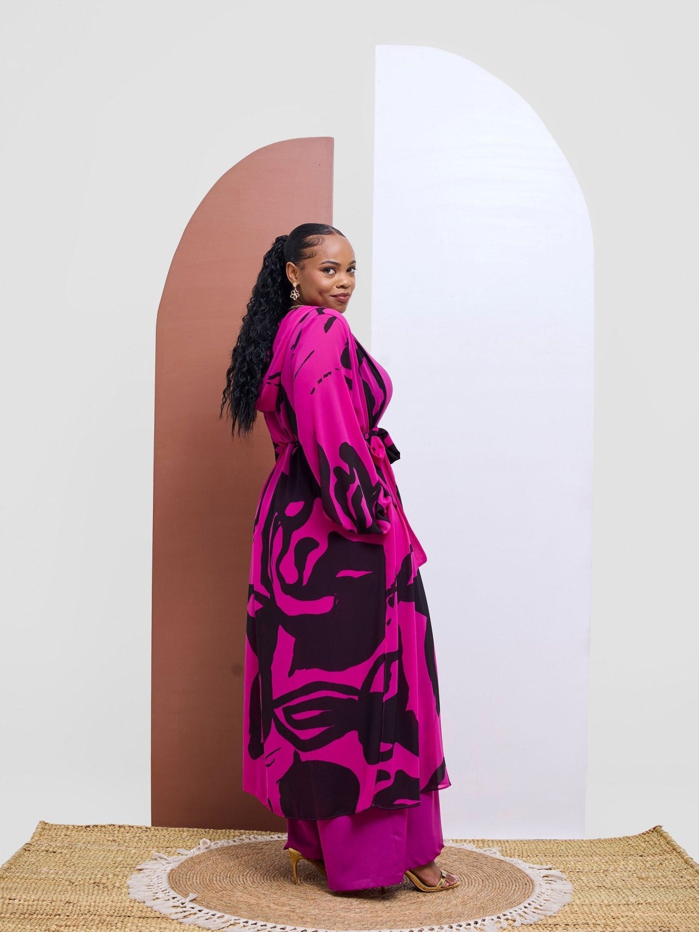 Vivo Kelemi 4.0 Kimono - Magenta / Black Nashe Print - Shopzetu