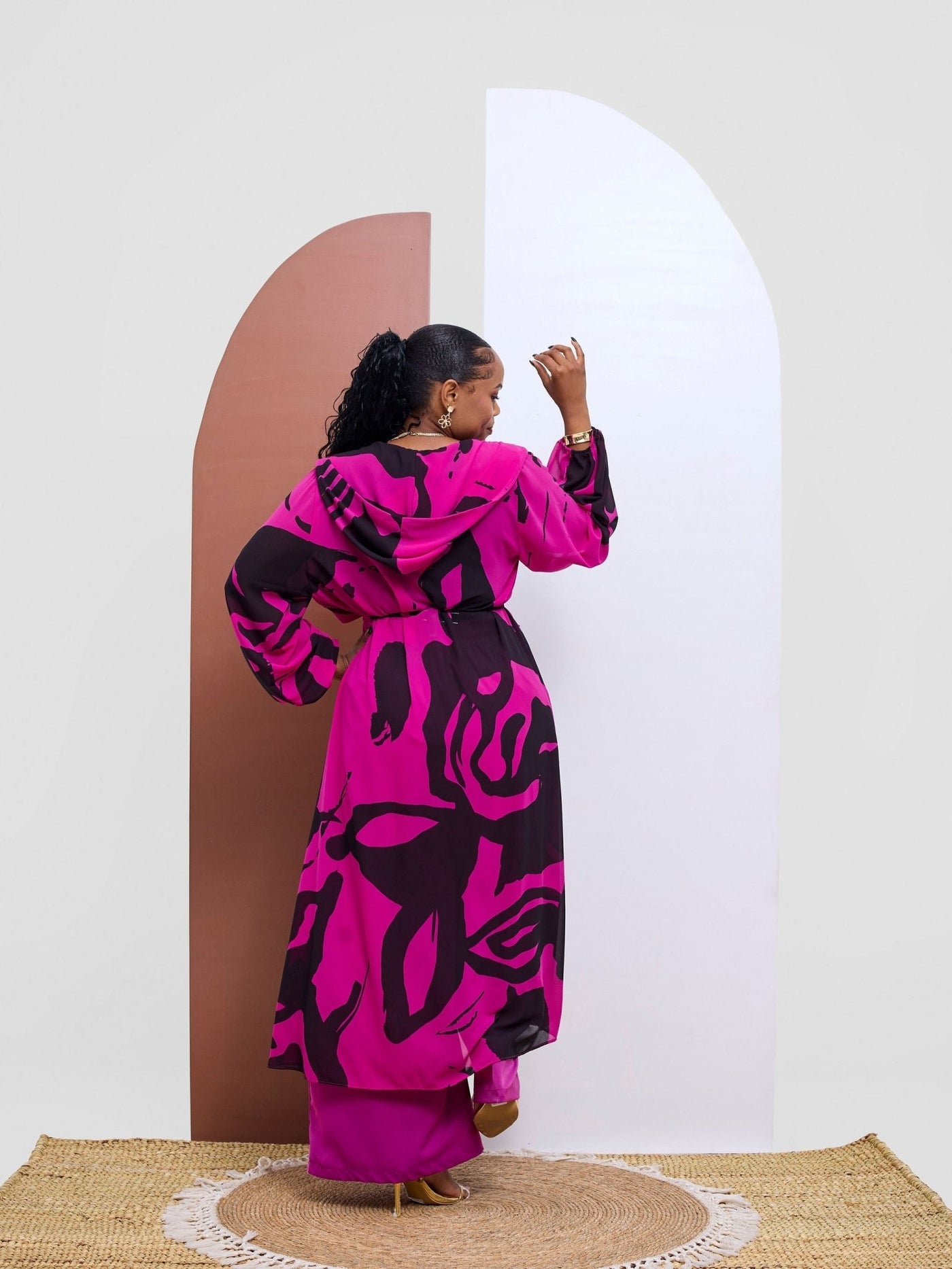 Vivo Kelemi 4.0 Kimono - Magenta / Black Nashe Print - Shopzetu