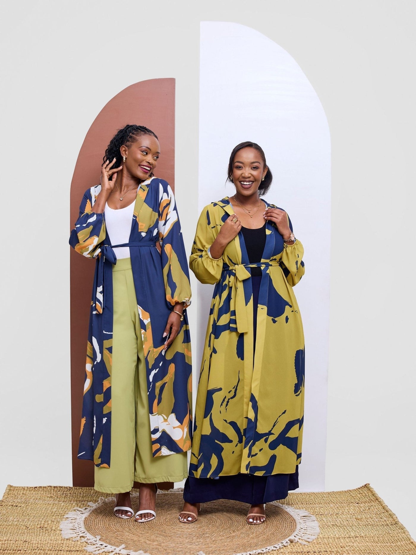 Vivo Kelemi 4.0 Kimono - Navy / Mustard Nashe Print - Shopzetu