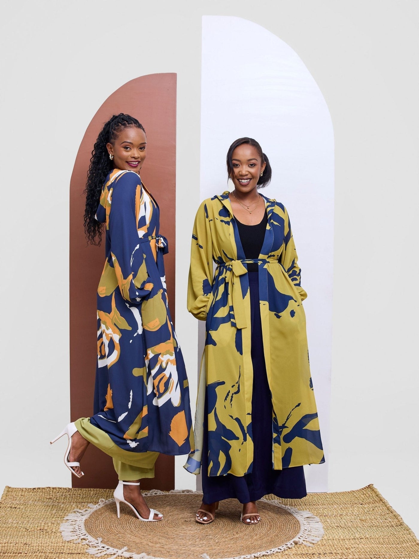 Vivo Kelemi 4.0 Kimono - Navy / Mustard Nashe Print - Shopzetu