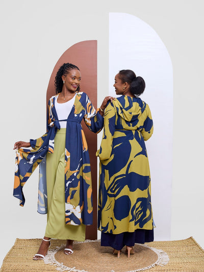 Vivo Kelemi 4.0 Kimono - Lime / Navy Nashe Print - Shopzetu