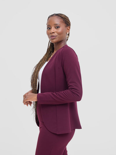 Vivo Basic Dua Jacket - Burgundy - Shopzetu