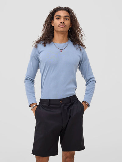 Zoya Sadira Mens' Chino Shorts - Black - Shopzetu