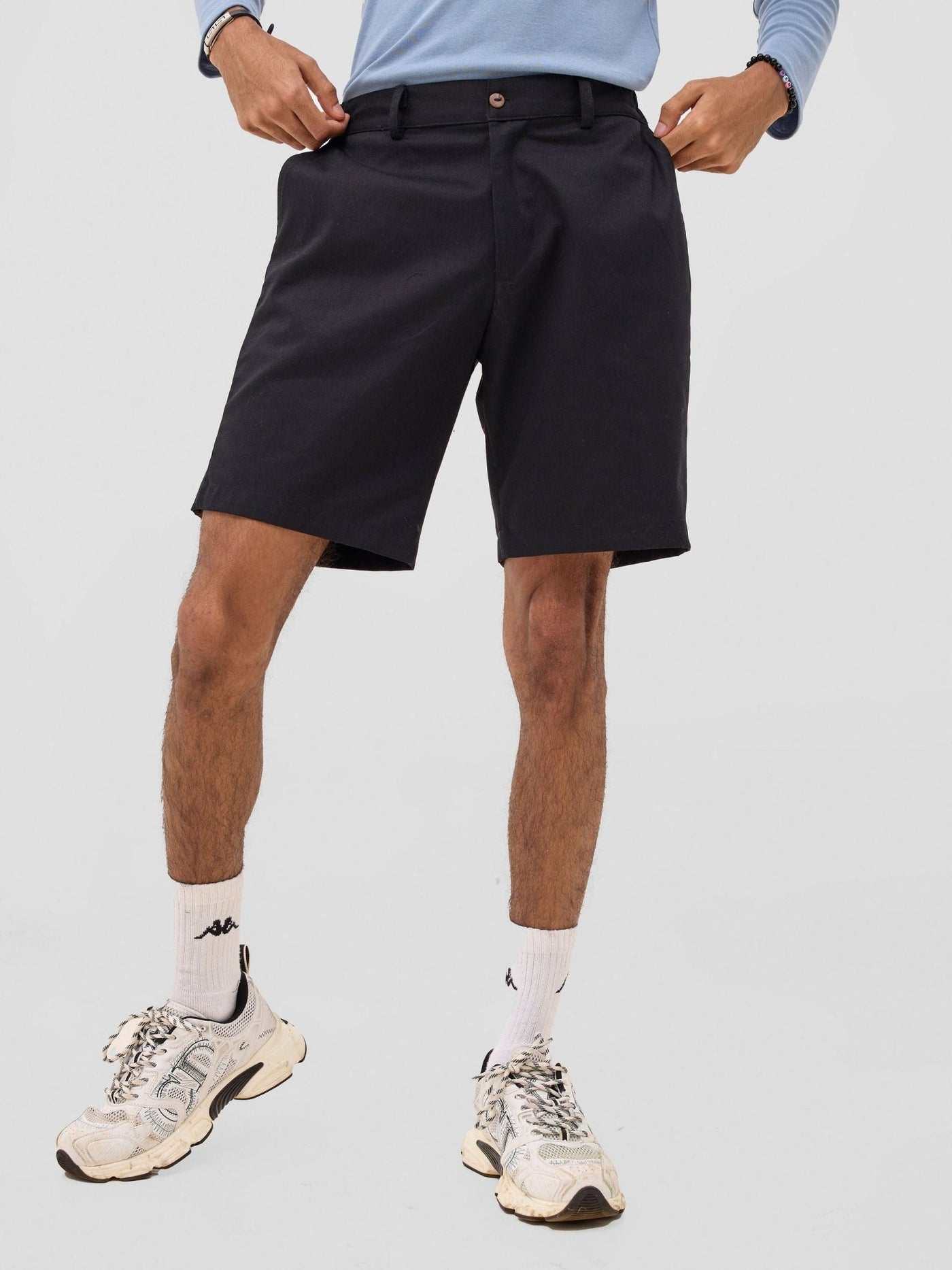 Zoya Sadira Mens' Chino Shorts - Black - Shopzetu