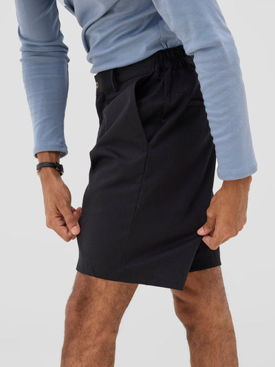 Zoya Sadira Mens' Chino Shorts - Black - Shopzetu