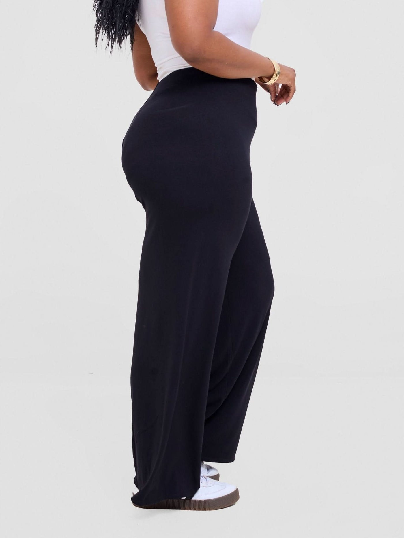 Vivo Basic Palazzo Pants - Black - Shopzetu