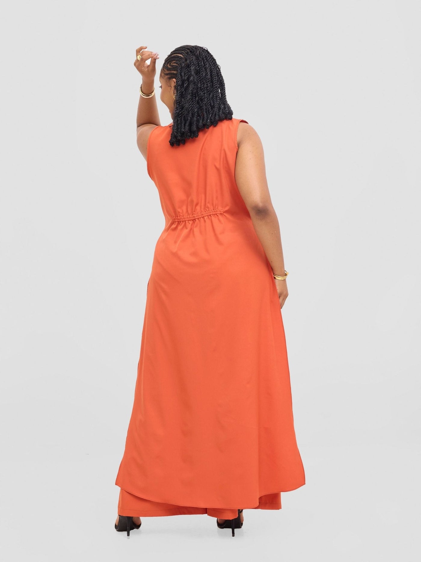 Vivo Isabi Sleeveless Kimono - Rust - Shopzetu