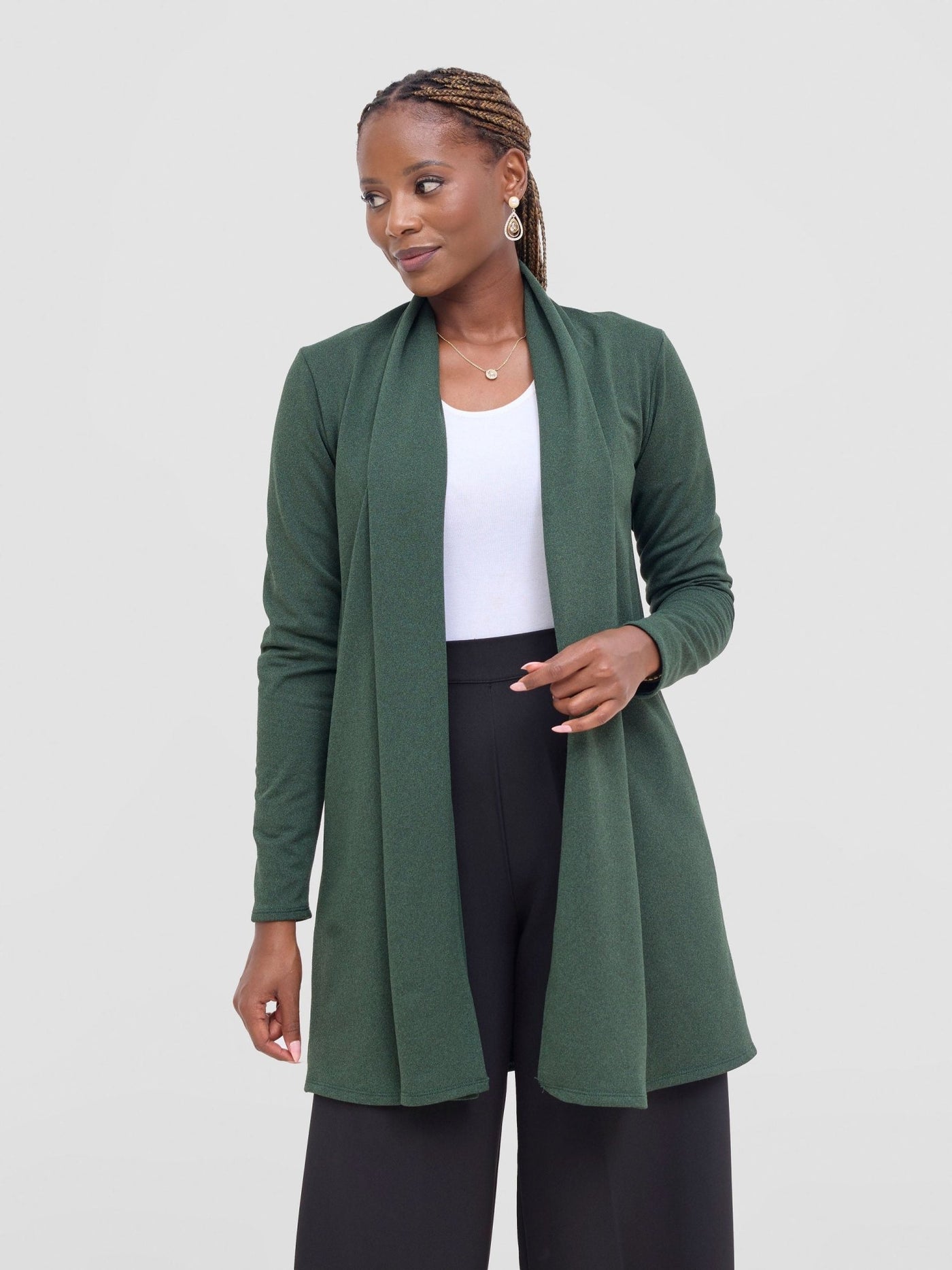 Vivo Basic May Sweater - Dark Green - Shopzetu