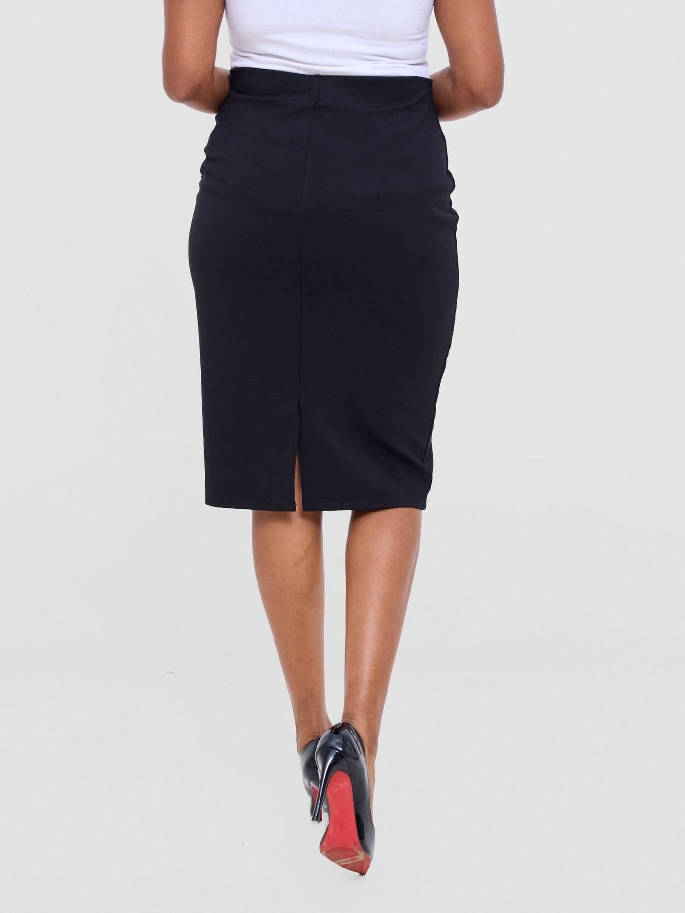 Vivo Waridi Pencil Skirt - Black - Shopzetu