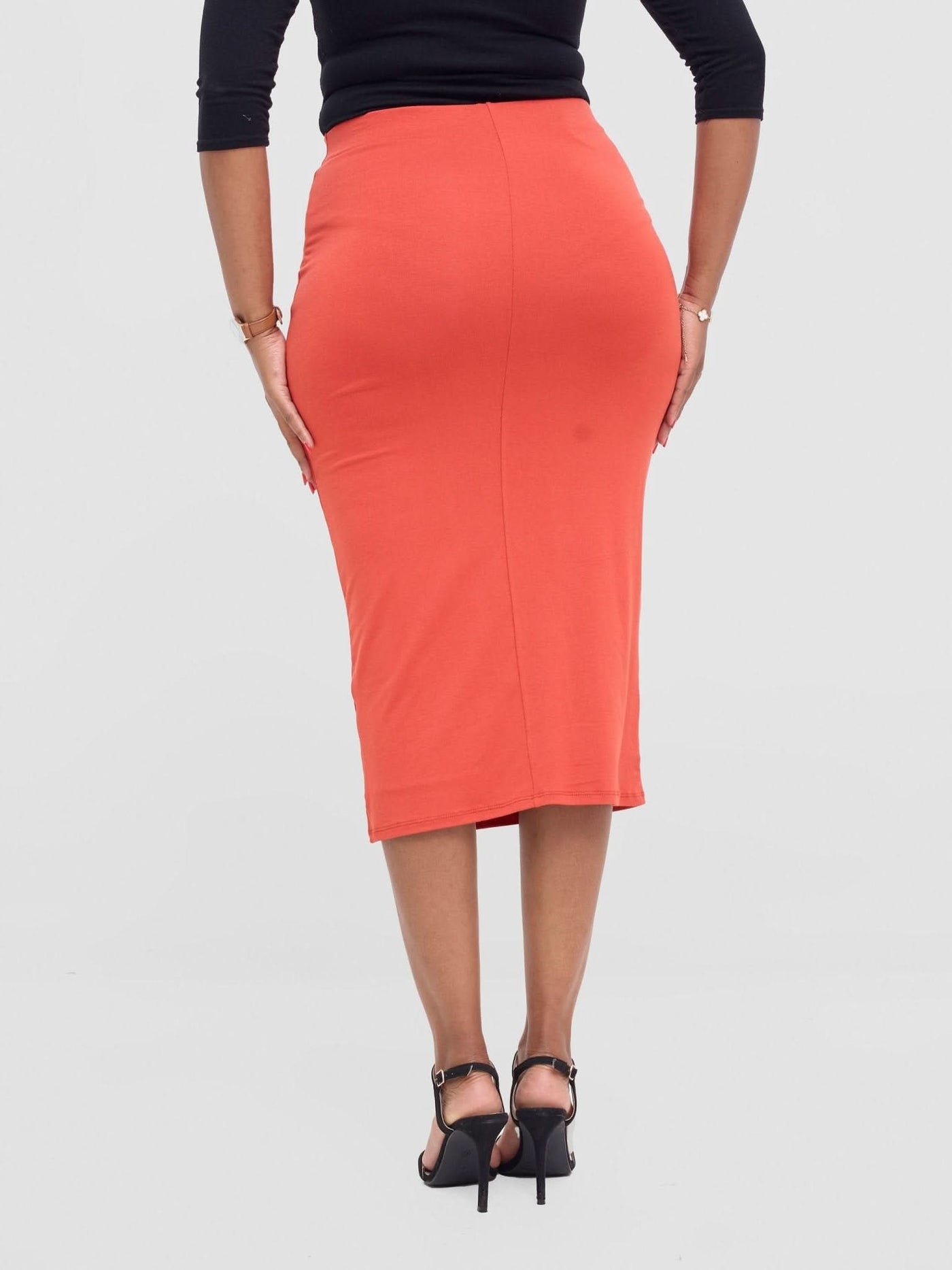 Vivo Basic Lined Capri Skirt - Rust - Shopzetu