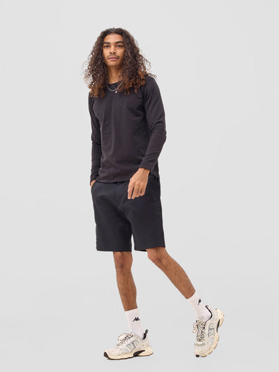 Zoya Sadira Men's Long Sleeve T Shirt - Black - Shopzetu