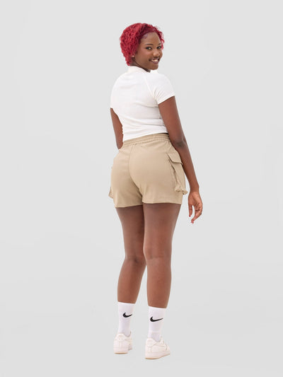 Zoya Sadira Midriff Polo T-Shirt - White - Shopzetu