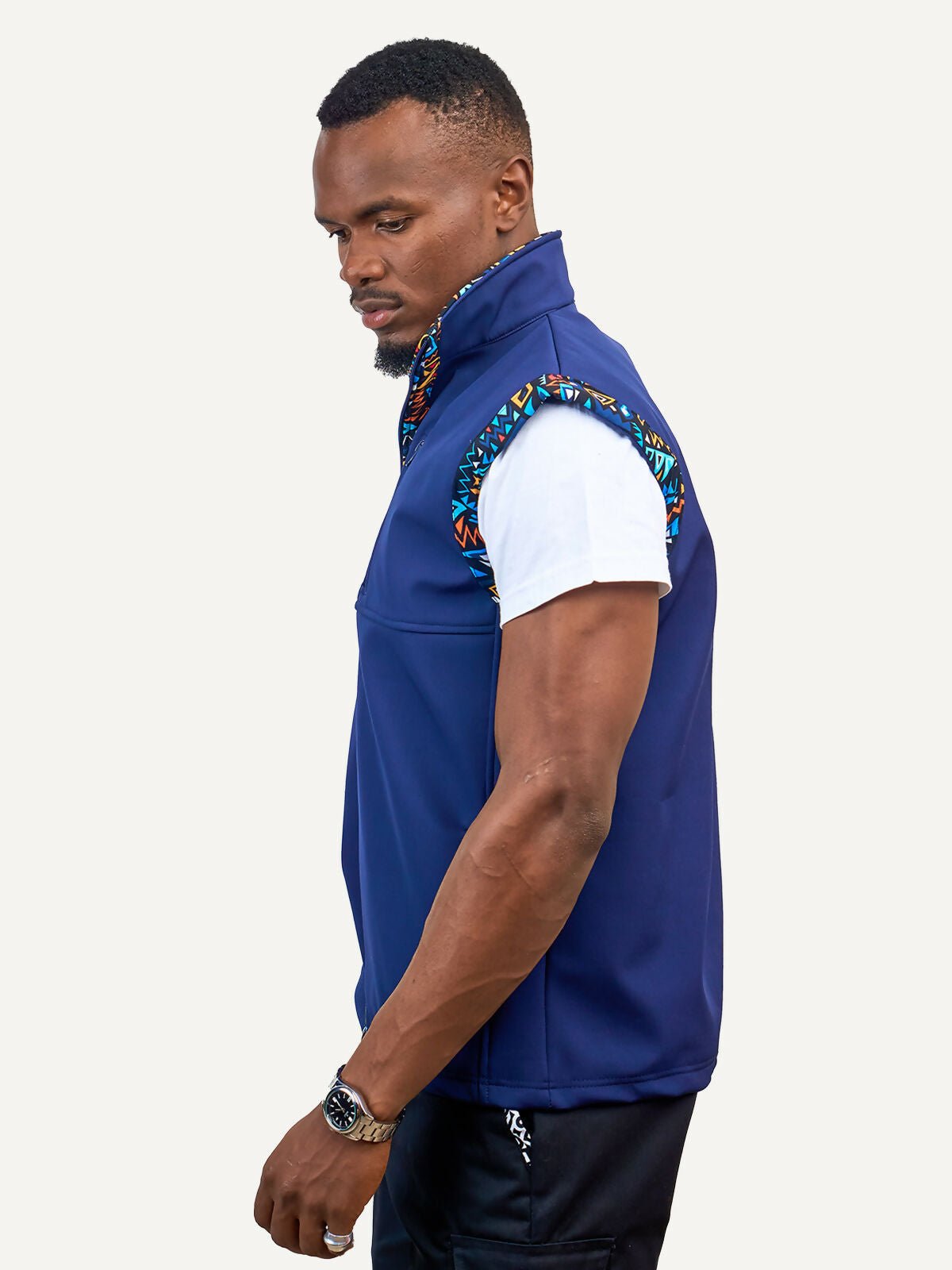 Kitu Kali Men Softshell Sleeveless Jacket - Blue - Shopzetu