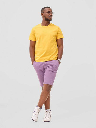 Zuria Fashions Unisex Roundneck T-shirt - Mustard - Shopzetu