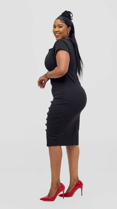 Kakiba Collections Rachael Dress - Black - Shopzetu