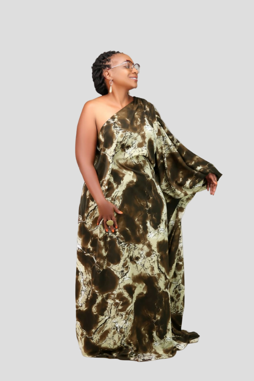 Thick & Fab Fatima Dress - Green Print