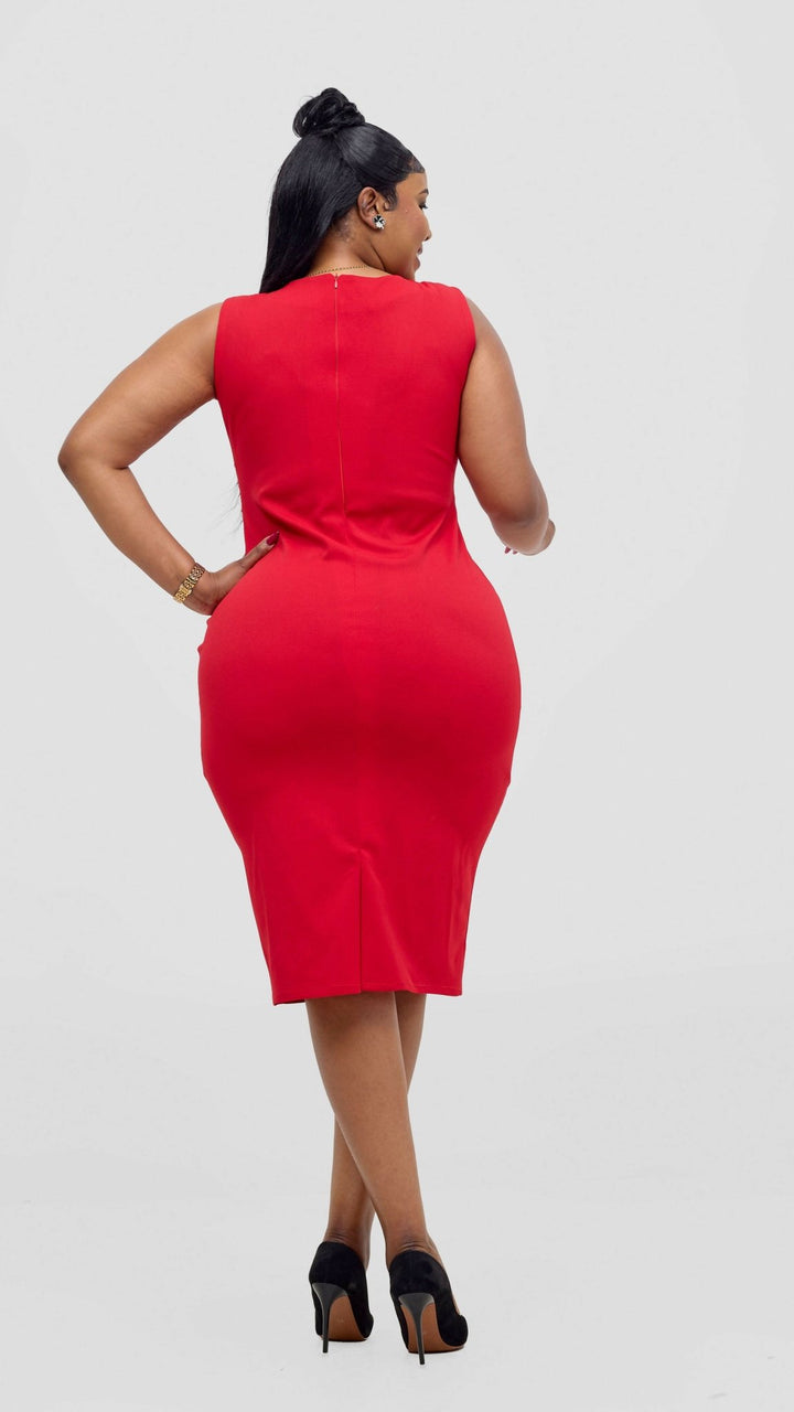 Kakiba Collections Judith Official Dress - Red - Shopzetu