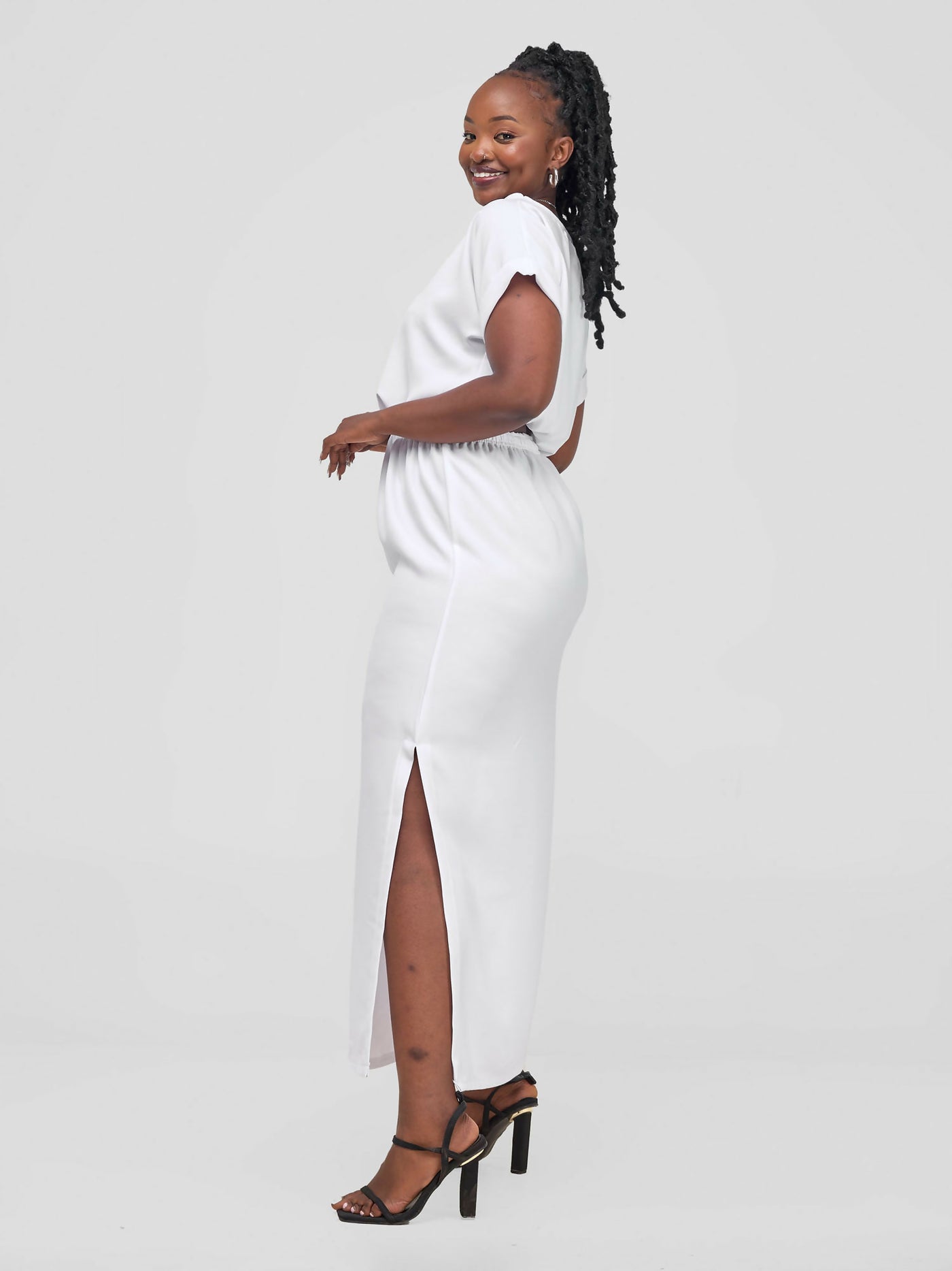 Salok Havilah Wear Cara Skirt Set - White
