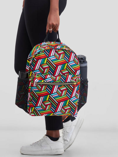 Ankara Artifacts Rainbow Thandi Backpacks - Multicolored - Shopzetu