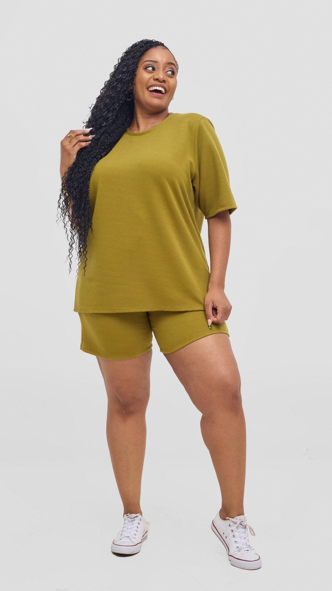 Shiv & Shikie X Safari Drawstring Shorts - Olive - Shopzetu