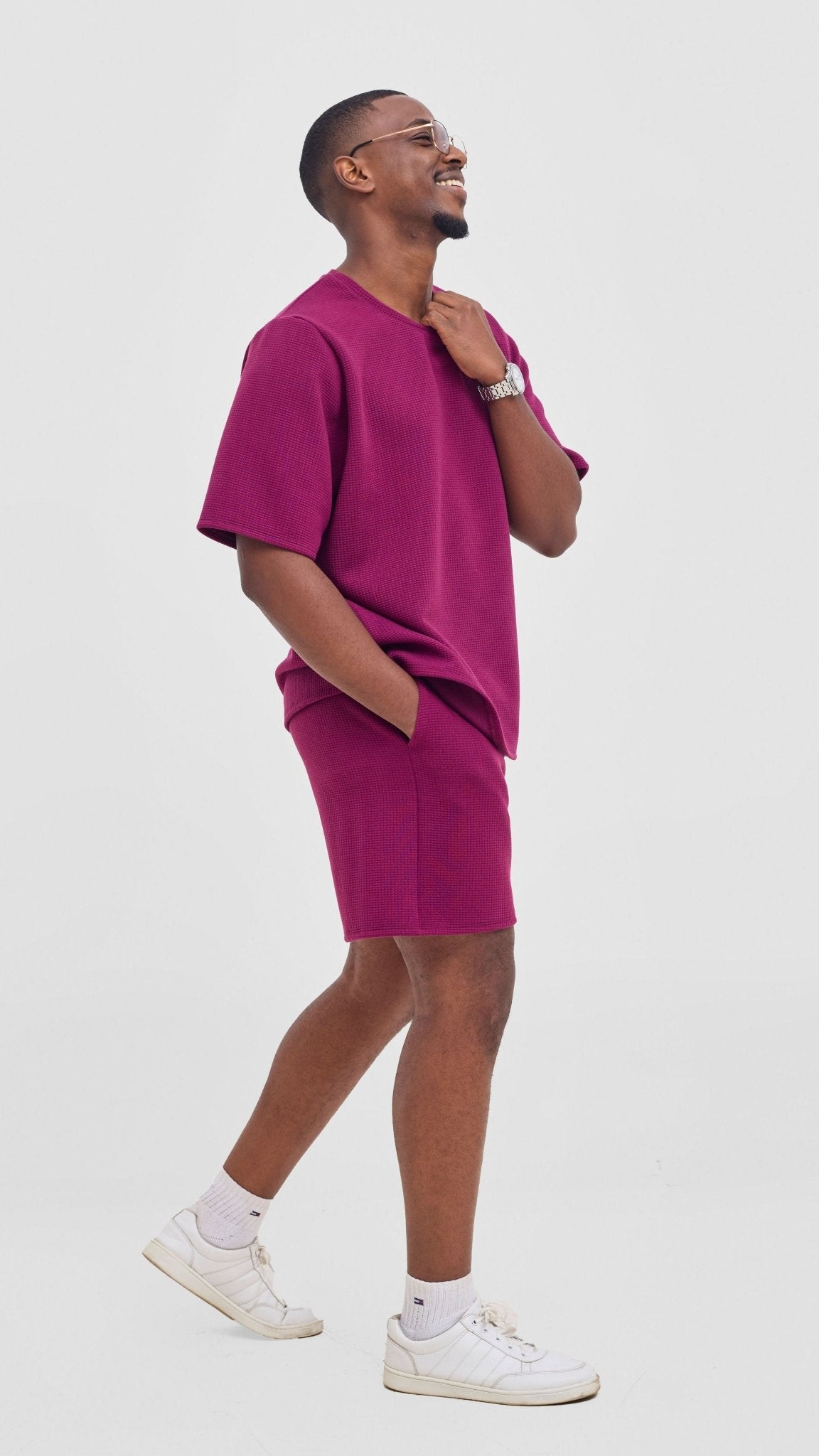 Shiv & Shikie X Safari Boxy T Shirt - Purple - Shopzetu