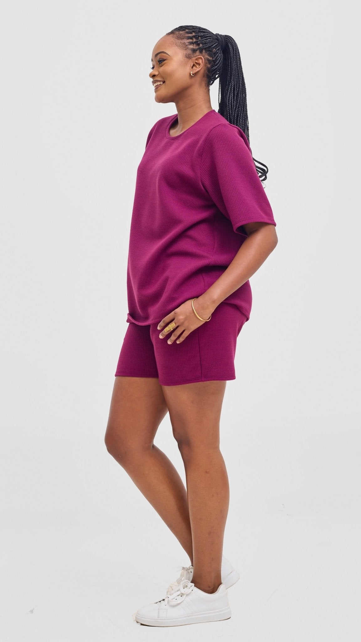 Shiv & Shikie X Safari Boxy T Shirt - Purple - Shopzetu