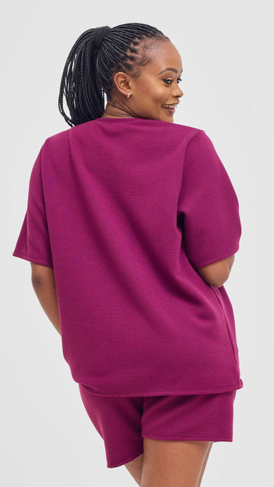 Shiv & Shikie X Safari Boxy T Shirt - Purple - Shopzetu