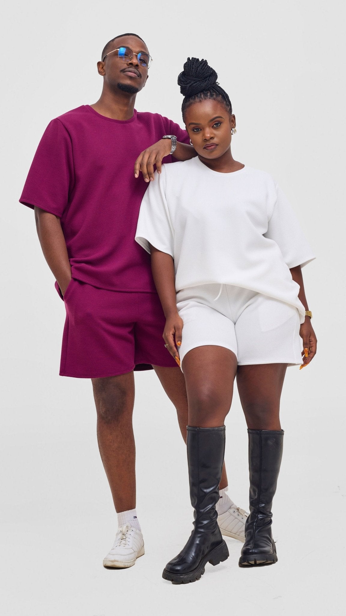 Shiv & Shikie X Safari Boxy T Shirt - White - Shopzetu