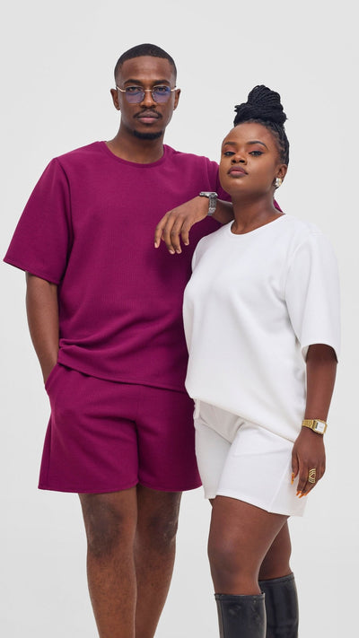 Shiv & Shikie X Safari Boxy T Shirt - Purple - Shopzetu
