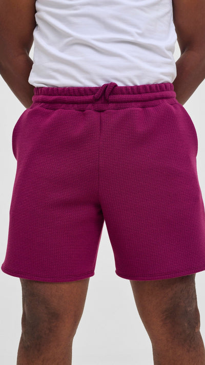 Shiv & Shikie X Safari Drawstring Shorts - Purple - Shopzetu