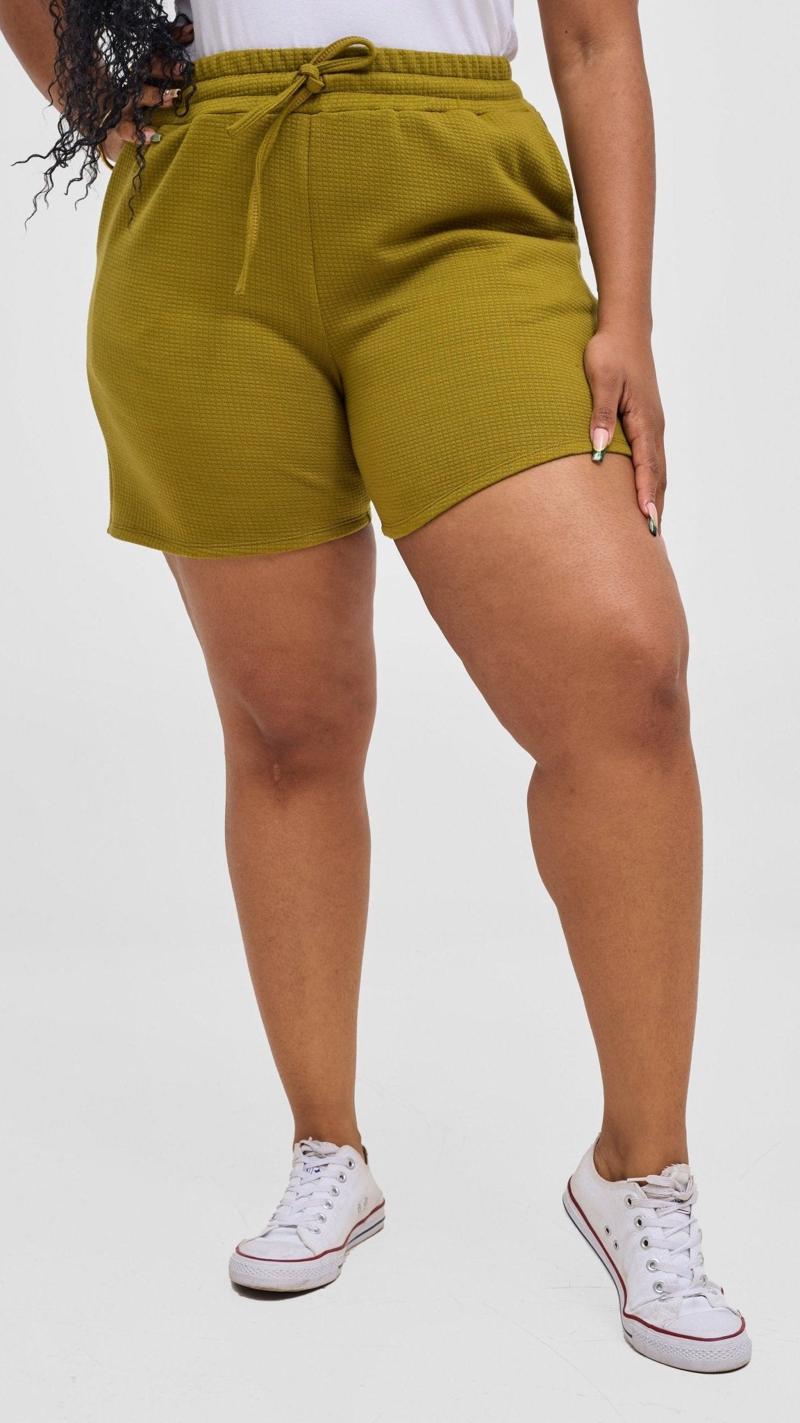 Shiv & Shikie X Safari Drawstring Shorts - Olive - Shopzetu