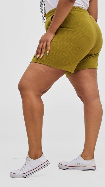 Shiv & Shikie X Safari Drawstring Shorts - Olive - Shopzetu