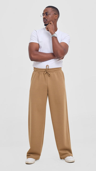 Shiv & Shikie X Safari Drawstring Pants - Dark Tan - Shopzetu
