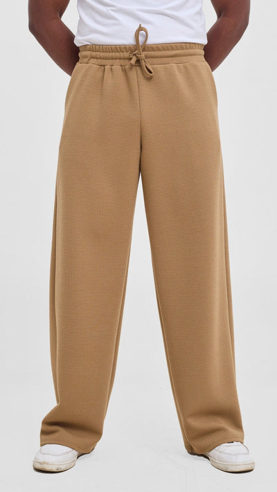 Shiv & Shikie X Safari Drawstring Pants - Dark Tan - Shopzetu