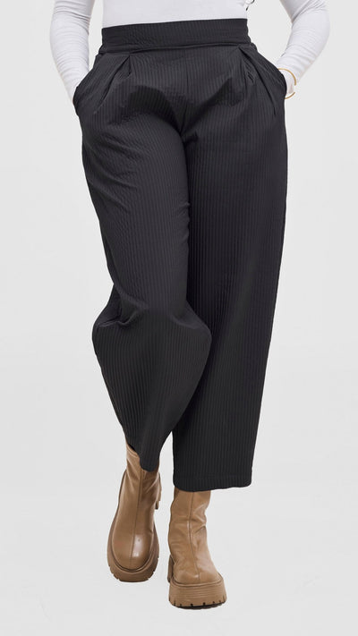 Shiv & Shikie X Safari Barrel Pants - Black - Shopzetu