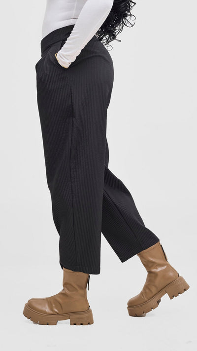Shiv & Shikie X Safari Barrel Pants - Black - Shopzetu
