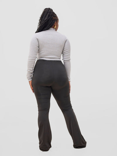 Zoya Sadira Ribbed Top - Light Grey - Shopzetu