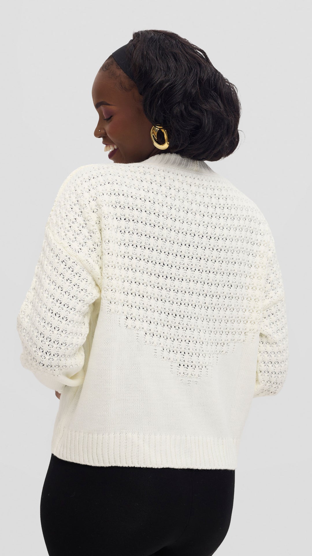 The Fashion Frenzy Gold Button Cardigan - Ivory