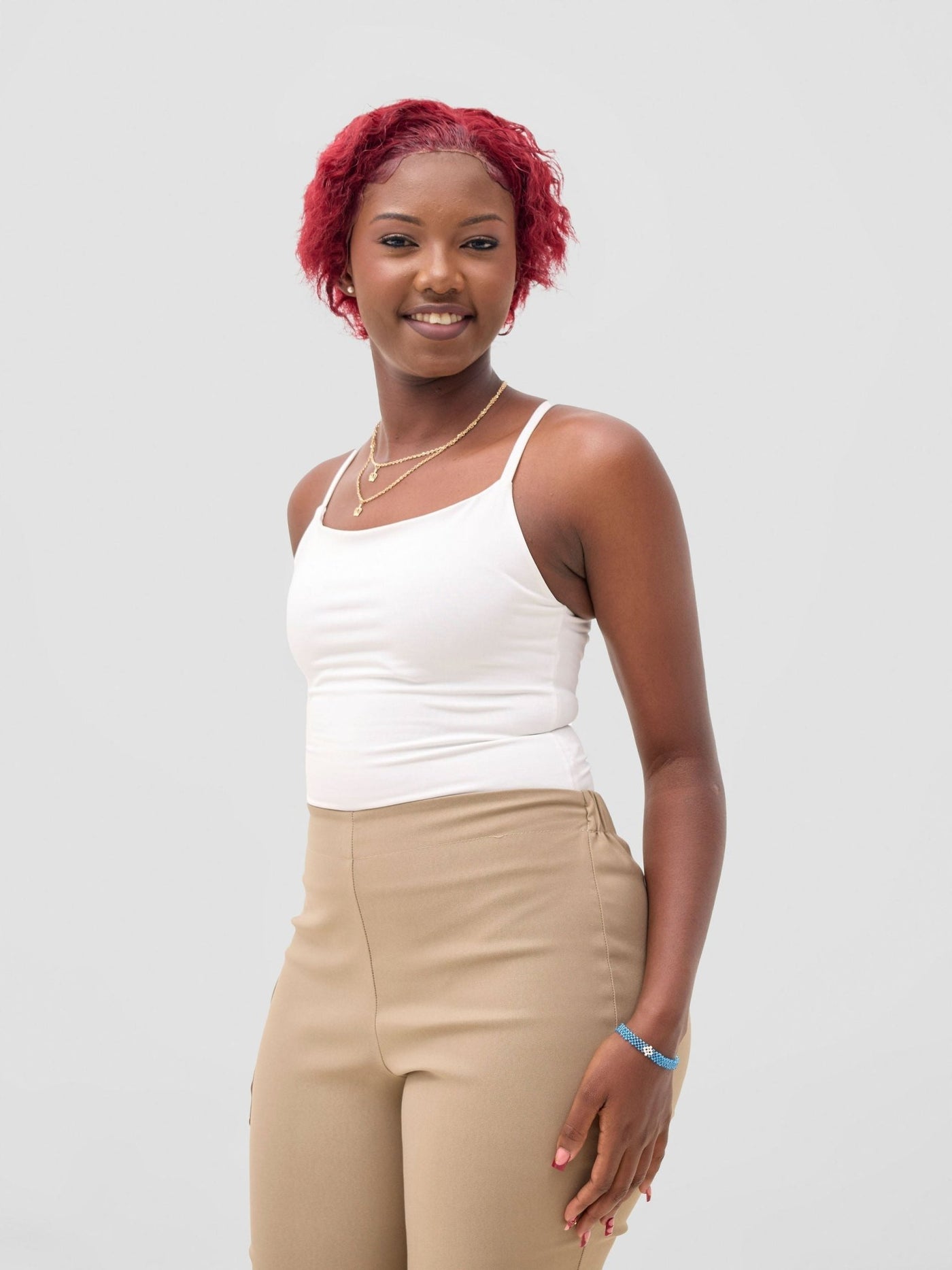 Zoya Sadira Strappy Bodysuit - White - Shopzetu