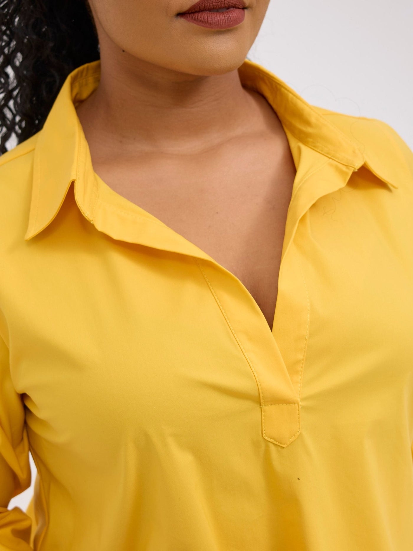 Safari Mansi Wide Hem Tent Dress - Mustard - Shopzetu