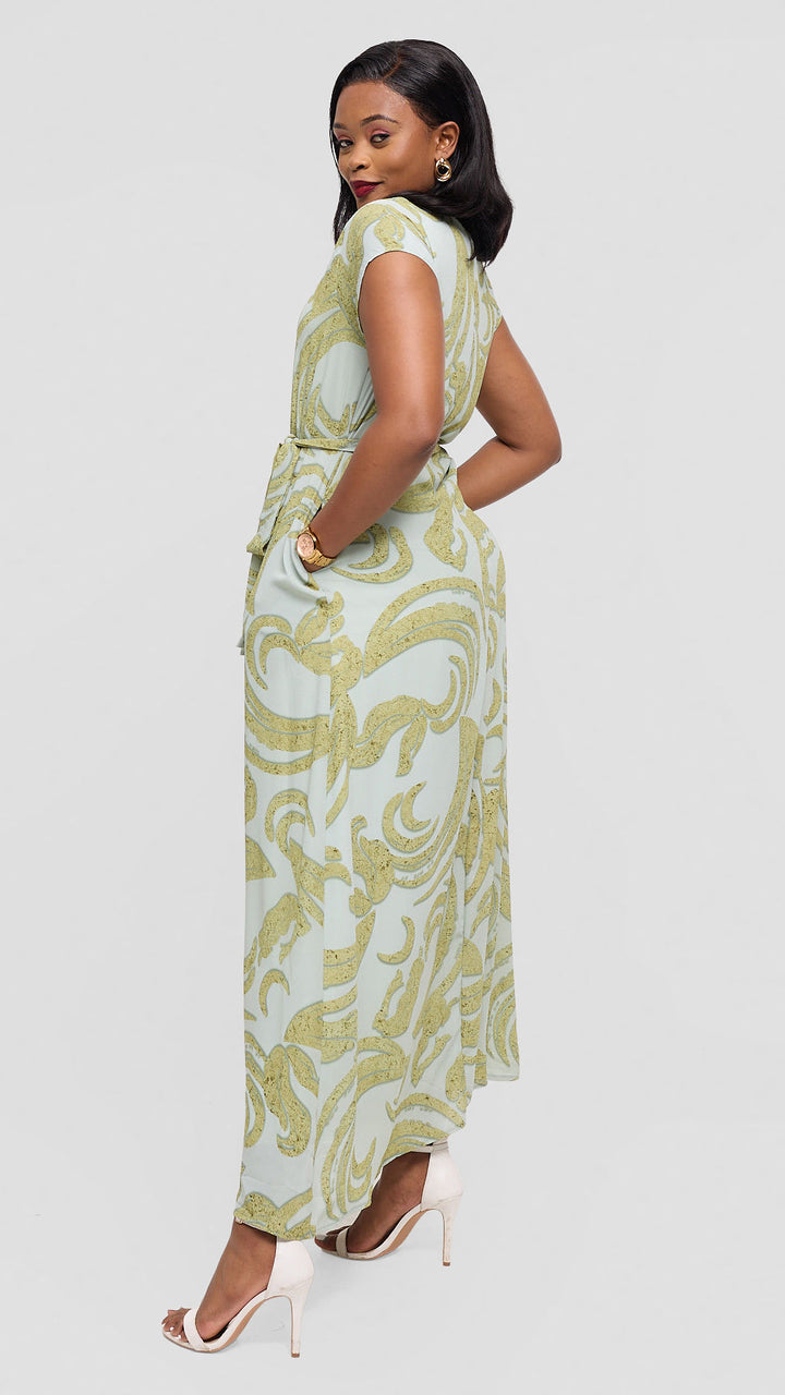 Salok Havilah Tapi Maxi Dress - Mint Print