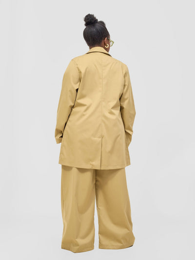 Zoya Kyro Women's Oversized Blazer - Beige - Shopzetu